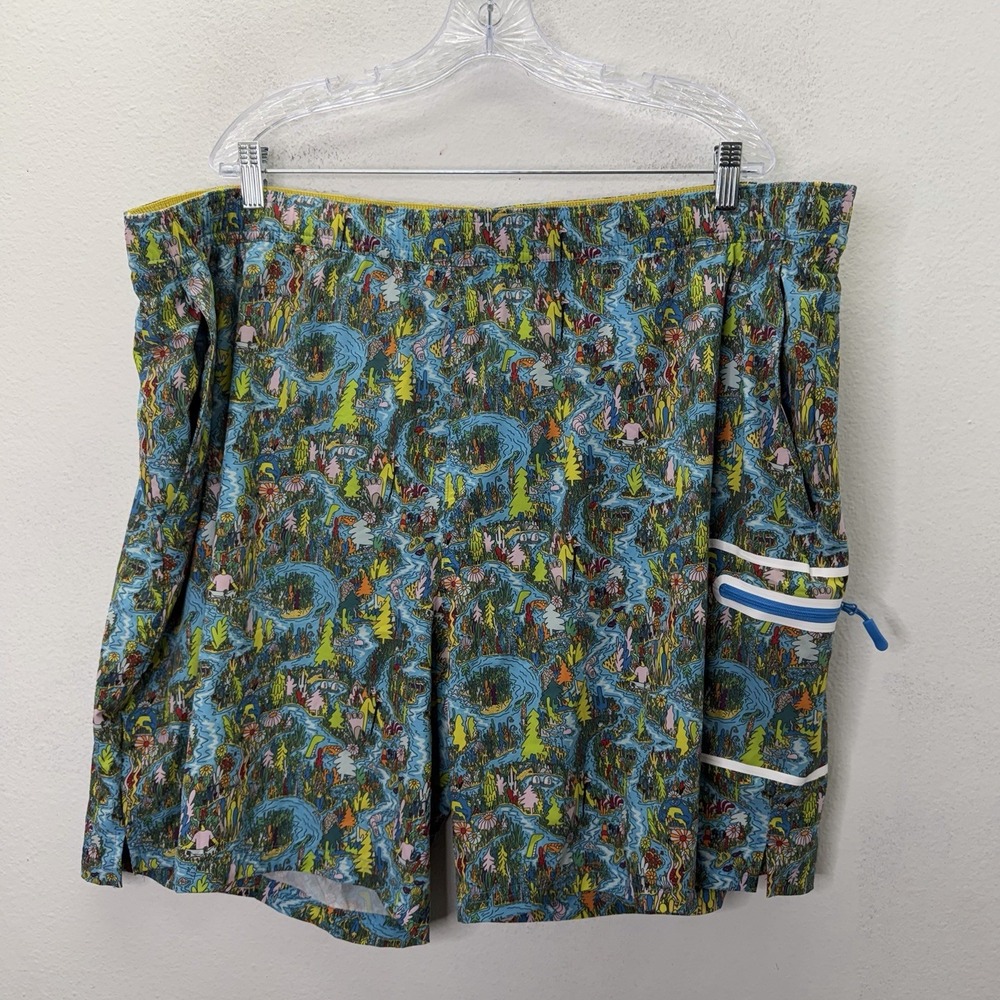 Fielder Bonobos XXXL Swim Trunks Scenic Fantasy Landscape Print Board Shorts